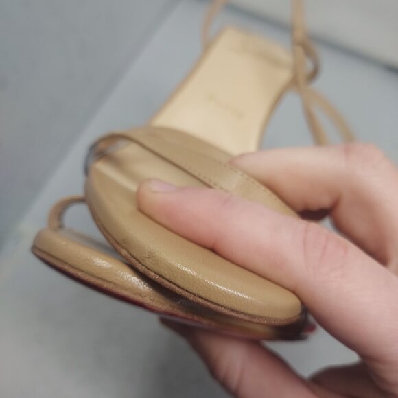 CHRISTIAN LOUBOUTIN Rosalie Strass Nude Strappy Heel Sandal - Picture 12 of 16